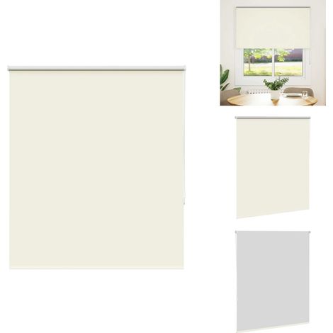 Store enrouleur occultant blanc cassé 140x150 cm largeur tissu - Store Enrouleur - Stores Enrouleurs - Store De Jour Et De Nuit - Store Occultant (1/5)