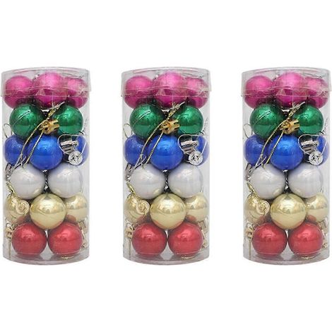 3 boîtes de boules de Noël, décorations à suspendre pour sapin, ornements pour vitrine, décoration intérieure (1/5)