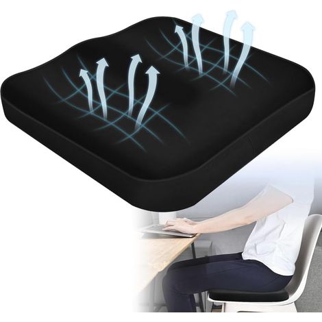 Memory Foam Seat Cushion 39 x 39 x 2 cm Cushion Office Chair and Car Seat Cushions Orthopaedic Memory Foam Cushions for Wheelchair Car Seats Home Office (1/5)