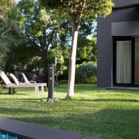 DUCHA SOLAR GRE MINI ALBA SLS17 JARDIN 15.5 LTS POLIETILENO CON MANGO PISCINAS GRE (1/3)