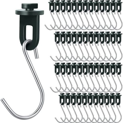 Gewächshausaufhänger und S-Haken – 100er-Pack (50 Aufhänger + 50 Haken), verzinkter Stahl, witterungsbeständig