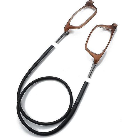 Lunettes de lecture magnétiques à suspendre autour du cou, aimant portable - 350 - Marron Noir (1/5)