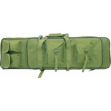 Custodia imbottita per carabina ad aria compressa o fucile da caccia, doppia borsa tattica per fucile, custodie per armi lunghe, replica di protezione airsoft, verde, 94 cm