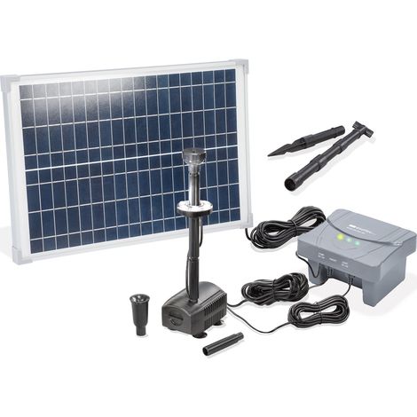 esotec Solar Teichpumpenset 25/700 LED mit 12,8V/6Ah LiFe-Akkuspeicher 101938