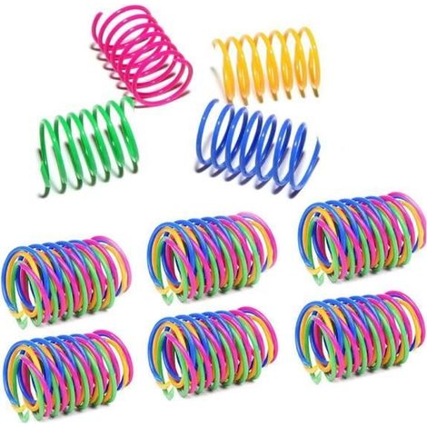 Jouet de Chat - Non spécifié - Ressorts Colorés - 24 Pièces - Plastique Sûr - Interactif (1/4)