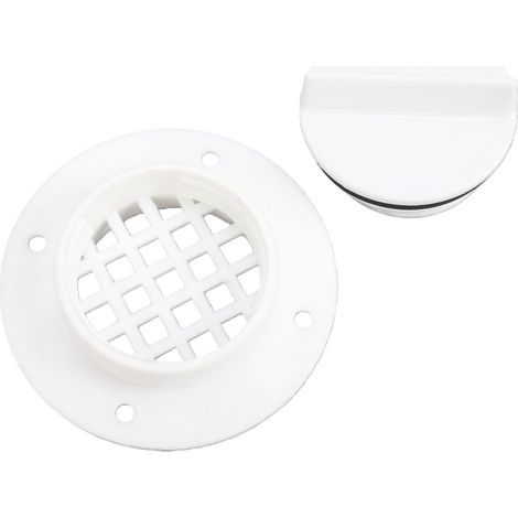 3.5 Inch Marine Boat Deck Floor Drain with Removable Cover, Detachable Round Shape for Yacht, Speedboat, Fishing, Kayak, Nylon (1/5)