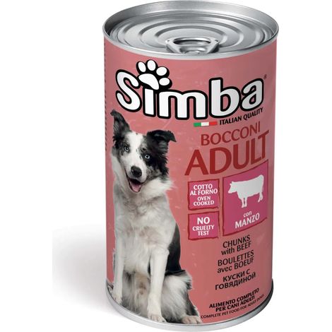 BOCCONI PER CANI 'SIMBA' manzo - gr 415- 24 pezzi  - MONGE