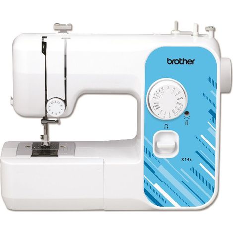 Brother X14S Nähmaschine Weiß und Blau, 14 integrierte Stiche