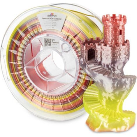 Filamento 3D Fila pla silk rainbow 1kg PLA multicolore (1/3)