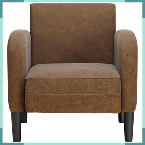 4100534 Chaise de canapé avec accoudoirs marron 54 cm similicuir (1/5)