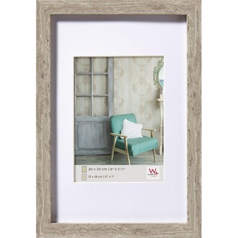 Cadre Photo Gris 30 x 45 cm Verre véritable Stockholm Cadre en Bois EA045D (1/5)