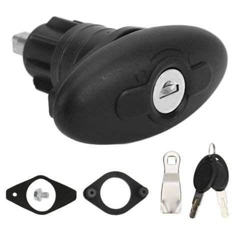 Jiawu Serrure de porte de cabine de camping-car, serrure à compression de porte de cabine ovale en alliage de zinc et nylon 30mm pour camping-cars pour caravanes pour yachts