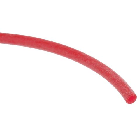 Gaine de protection 1mm RS PRO, Rouge en Caoutchouc silicone, 15m ( Prix pour Bobine de 15 Mètres )