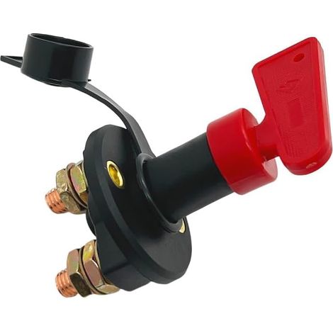 Isolateur Interrupteur de Batterie 12V Principal, Isolateur Principal 100A pour Bateau, Voiture et Camion, coupe circuit batterie 12v, Protection Électrique Durable, interrupteur de batterie