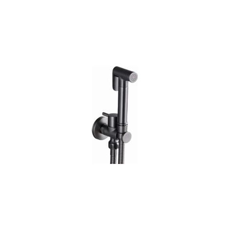 Bidet-Sprühset für die Toilette, Wandmontiertes Bidet-Sprühset aus Messing, Hochdruck-Handbrause-Set für die persönliche Hygiene (Grau) - Crezuo (1/4)