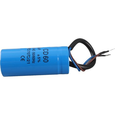 Condensateur de démarrage moteur 75 µF 250 V CA CD60  condensateur CVC 75 µF (1/5)