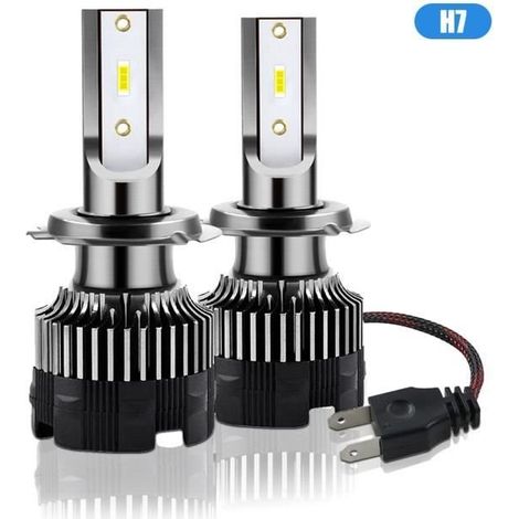 Ampoule H7 Led, 120W 20000LM 6500K très brillant blanc CSP LED kit de conversion de phare, IP67 étanche, plug and play,pack de 2 (1/4)