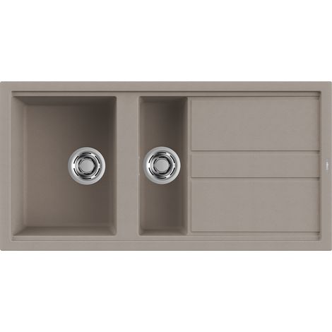 Lavello Elleci Incasso 2 vasche 100x51 Best 475 Granitek Grigio Tortora LGB47543 (1/3)
