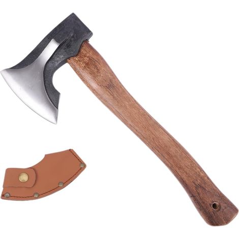Universal Axe, Compact High Strength Carbon Steel Split Axe with Wood Handle and Blade Guard for Wood Splitting, Bushcraft, Camping, Garden and Forest (1/5)