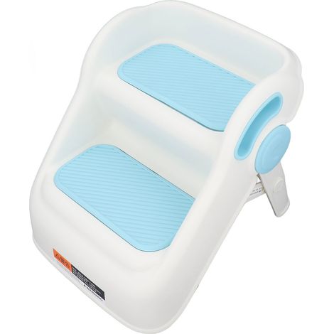 Tabouret marchepied pliable à 2 marches pour enfants, antidérapant, idéal pour l'apprentissage de la propreté dans la salle de bain et la cuisine. (1/5)