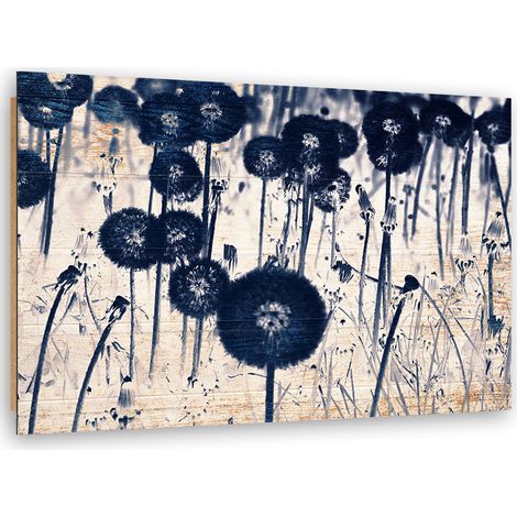 Quadro deco panel, Denti di leone su vecchie schede - 60x40 (1/5)