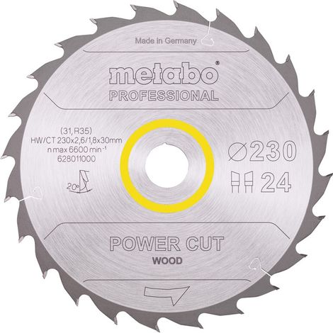 Metabo Sägeblatt power cut wood - professional, 230x30, Z24 WZ 20°