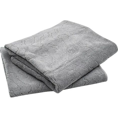 Serviette Microfibre pour Chien - Motif Os Gris 110x60cm