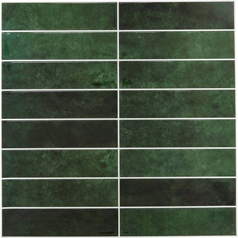 2 vinilos decorativos Caro rectángulos 30x30cm verde oscuro - Atmosphera créateur d'intérieur