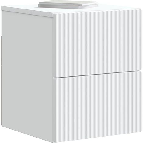 Maison Exclusive - Mobiletto da notte a muro 2 pcs Bianco 33 x 34,5 x 40 cm