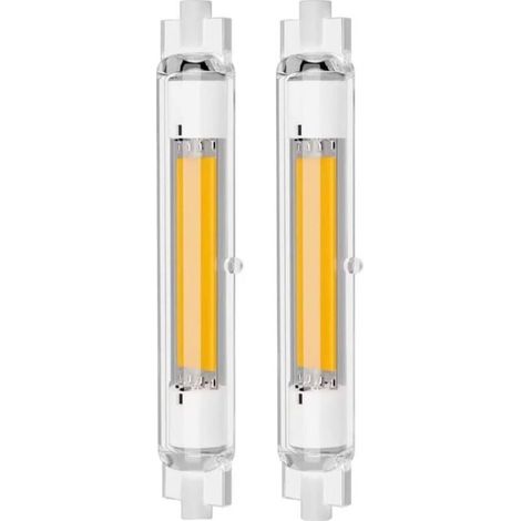 Ampoule LED R7S 118mm Dimmable 30W équivalent 100W Halogène Blanc Chaud 3000K 2000LM Sans Scintillement Lot de 2 (1/4)