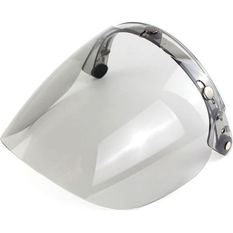 Visière de casque ouvert pour moto, lentille à bulles, 3 boutons-pression (1/5)