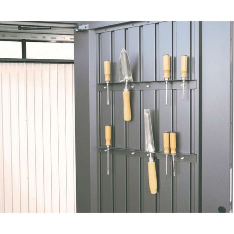 Portautensili 2 Pz. Casetta per attrezzi Neo, grigio metallizzato