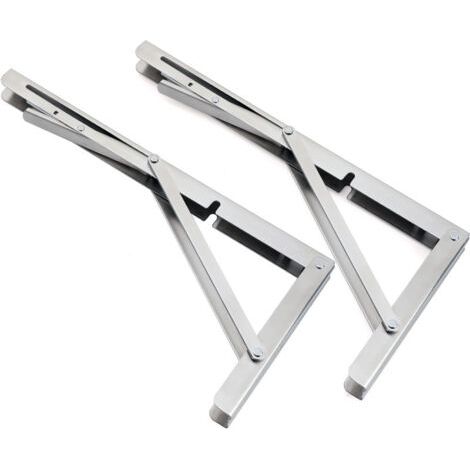Ahlsen Équerre Pliante 250 mm,Support Console Pliable En Acier Inoxydable,Equerre Pour Etagere Murale (1/5)