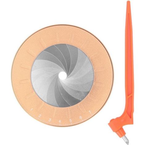 Machine à tracer des cercles, gabarit rond ajustable, outil de traçage d'anneaux avec couteau de découpe (1/4)