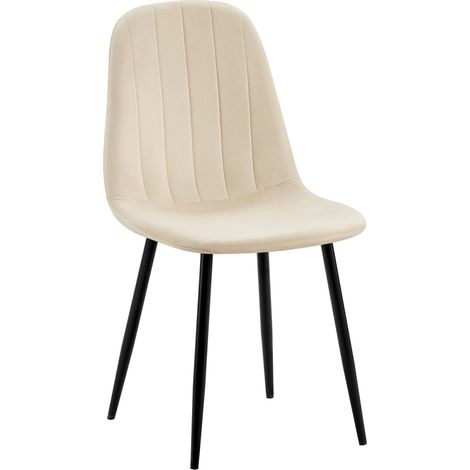 Esszimmerstuhl Baxter Samt creme