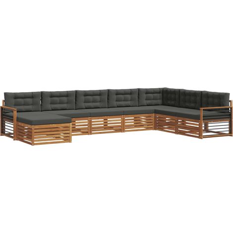 Outdoor Sofa Set with Cushion 8 pcs Natural and Anthracite vidaXL (1/5)