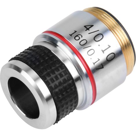 Objectif achromatique 4X 185 pour microscope biologique, lentille 160/0,17 (1/5)