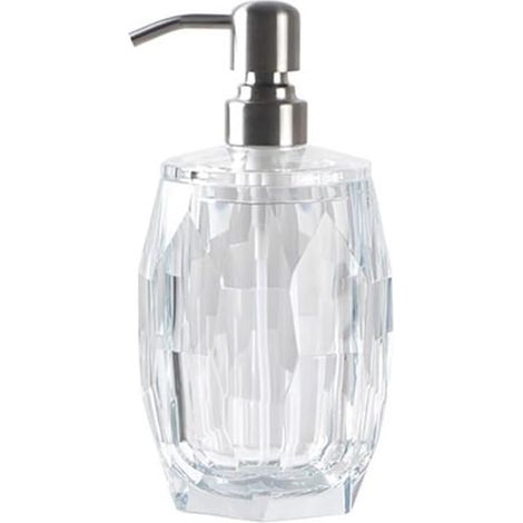 Dispensador de luz de cristal de lujo, botella vacía con botón pulsador, de alta gama para gel de ducha/champú/baño.