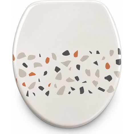 Sedile Copriwater MDF Stampa Effetto Mosaico Universale 43x38 cm 59124