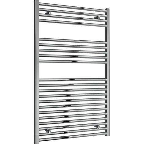 Reina Diva Chrome Electric Towel Rail 1200mm High x 750mm Wide (+ Chrome Thermostatic Touch Element) (1/5)