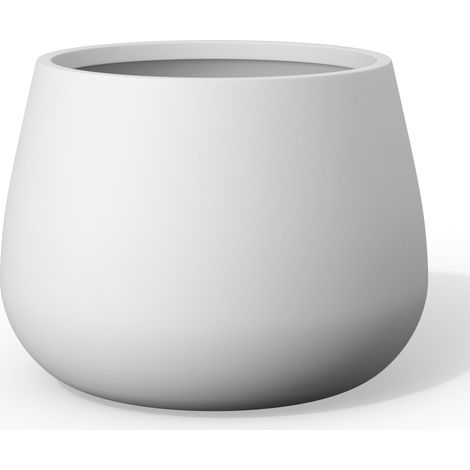 Kante Jardinière, béton, Blanc, 37,6 cm de diamètre x 35,1 cm de Hauteur (1/5)