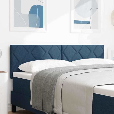 vidaXL Cabecero Azul 160 cm tela (1/5)