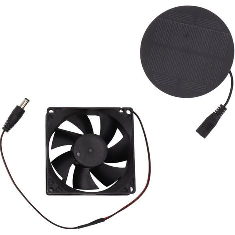SJLERST Ventilateur de panneau solaire 3W, Mini ventilateur d'extraction solaire à faible bruit et économie d'énergie pour poulailler et serre (1/5)