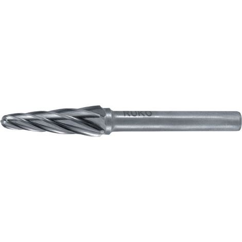 Fresa in metallo duro RUKO KEL Ø 6 mm, lunghezza testa 18 mm, gambo Ø 6 mm, dentata, in alluminio - 116233A