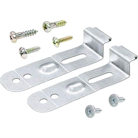 Kit Fixation Lave-Vaisselle Acier Argenté pour robuste Kit Fixation  8 incluses, métal pour robuste, fixation sécurisée, compatible DD94-01002A, installation pour facile pour sous plan (1/5)