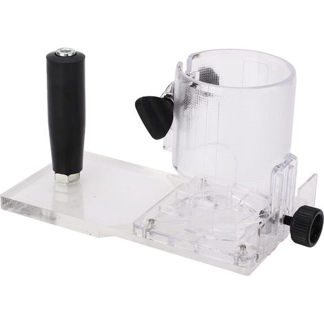 Transparente Schutzhaube für Elektrowerkzeuge aus robustem Kunststoff, Oberfräsenbasis für Holzbearbeitung, Verschleißschutz, Sicherheitszubehör. (1/5)