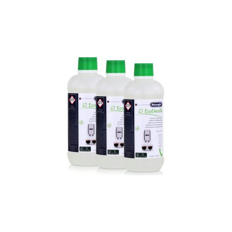DeLonghi DLSC500/8004399329492 Pack de 3 DeLonghi EcoDecalk Descalcificador para Cafeteras, 500 ml