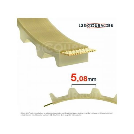Courroie dentée en polyuréthane 166XL037-PU