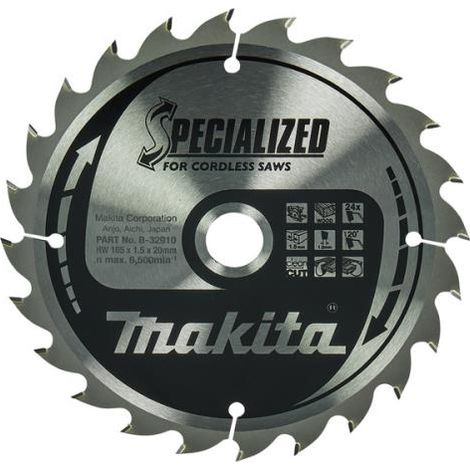 MAKITA B-32910 165mmX20X 24T TCT BLADE