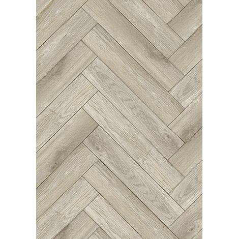 Mexen Sky Valley échantillon de panneau en vinyle chevrons 635 x 127 mm SPC 6,5 mm, sous-couche IPEX 1,5 mm, 4 V-Joint, Chêne - (1/2)